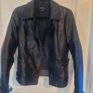 Le Chateau Black Leather Jacket